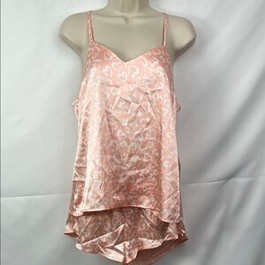Cozy Rozy Pink 2 Piece shortie pajama set Hearts NWT medium
